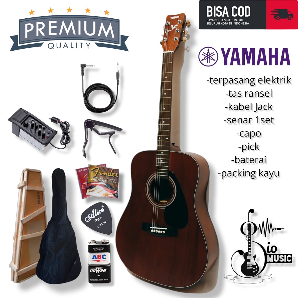 Gitar akustik Yamaha F 310 | F310 elektrik Bonus lengkap kualitas tanam besi bahan best premium
