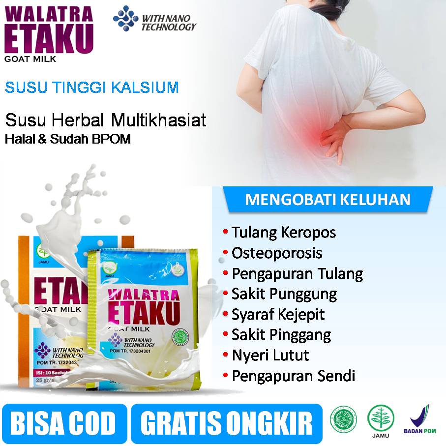 Susu Tulang Keropos, Pengapuran Tulang Belakang, Sakit Punggung, Syaraf Kejepit, Osteoporosis, Radan