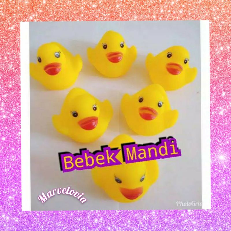 Mainan Anak Bebek Karet Isi 6 pcs untuk Kolam Baby Spa