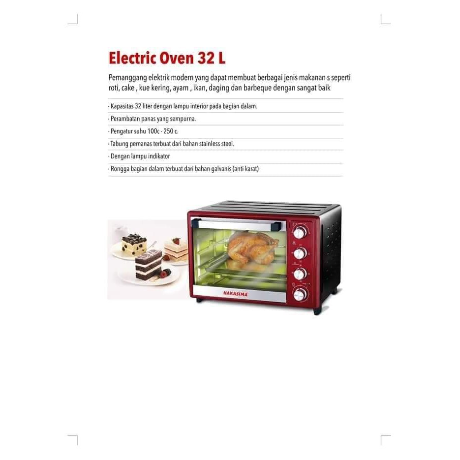 HAKASIMA ELECTRIC OVEN 32 LT