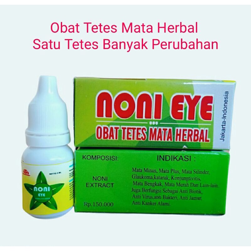 Noni Eye Obat Herbal Tetes Mata Katarak Minus Silinder Plus Rabun Glaukoma Buram Silau Gatal Berair 