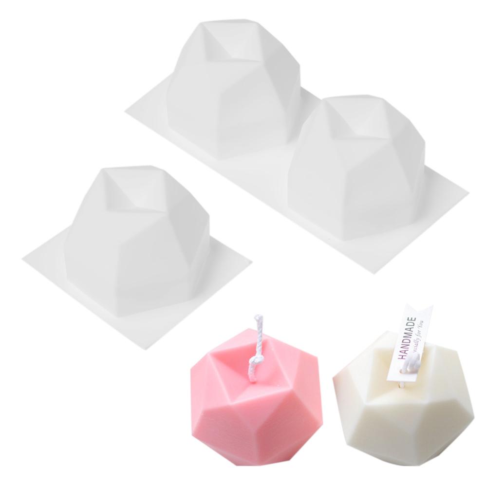 PREVA Silicone Candle Mold Creative Multilateral Diamond Aromatherapy Plaster Eight-sides Cube