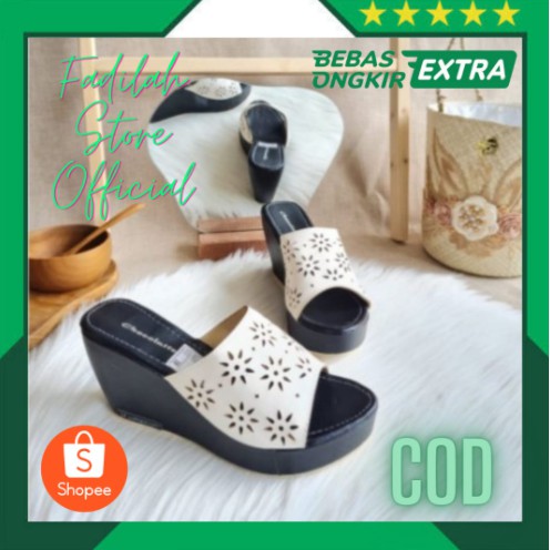 Sendal Sandal Wedges Spon Wanita Murah Wadges Korea Kekinian Hdr 03
