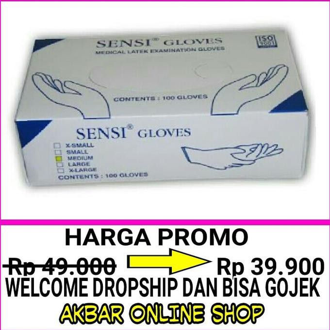 Sarung Tangan Sensi Gloves Isi 100 Sarung Tangan Karet