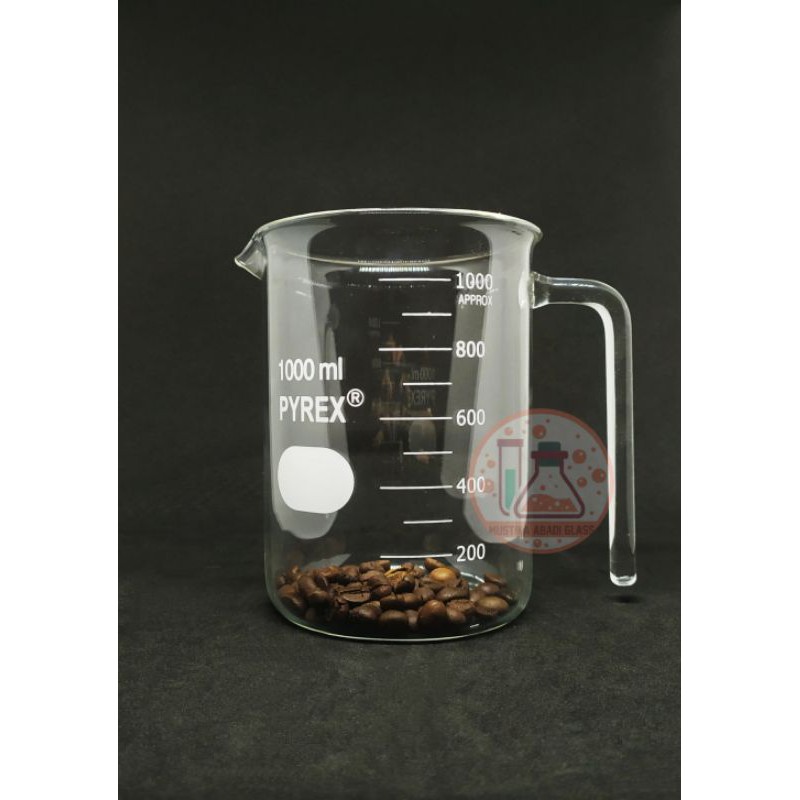 Beaker glass gagang - Gelas kimia gagang 300ml - 300ml pyrex