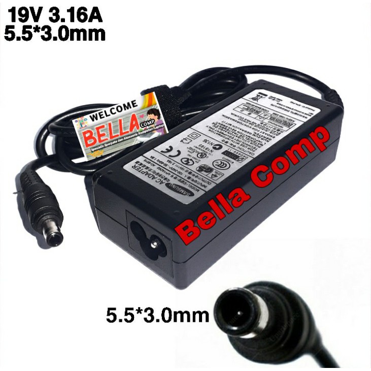 19V 3.16A 5.5*3.0mm 65W Adaptor Charger Laptop/Notebook samsung R540 P460 P530 Q430 R430 R440 R480 R510 R522 R530 Series