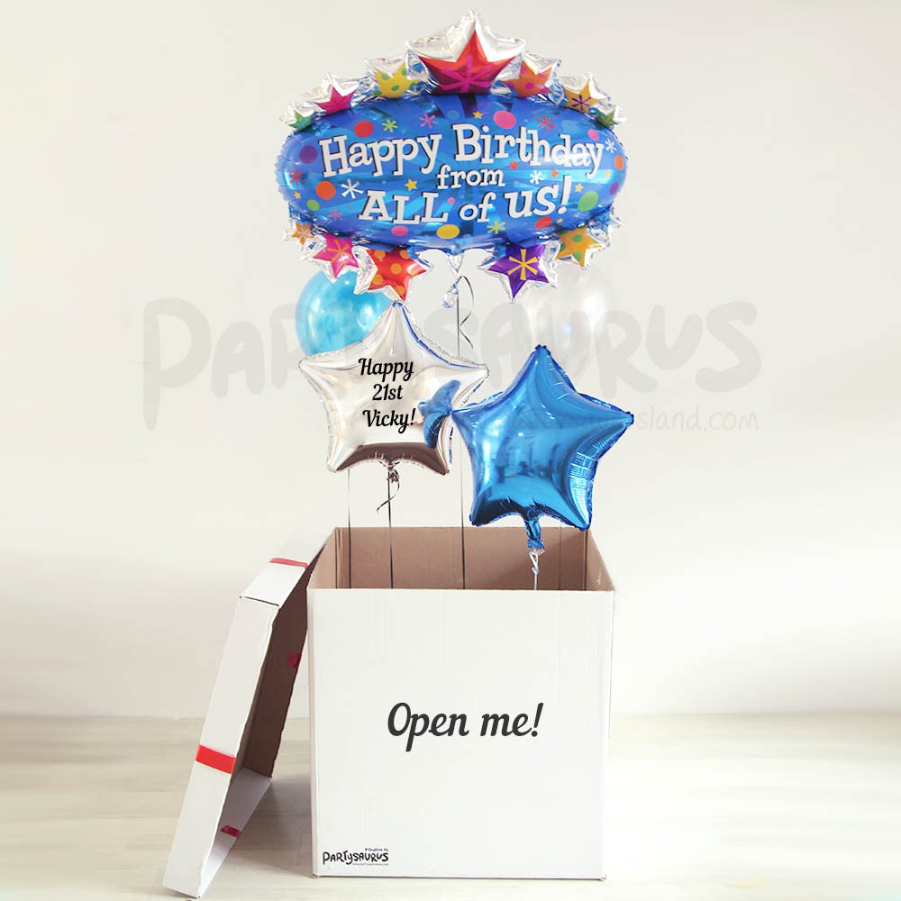 Starry Birthday Mega Floatbox Surprise Balon Box