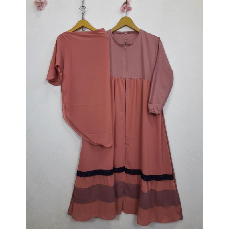 Gamis Anak Layer Ceruty Size 10-14