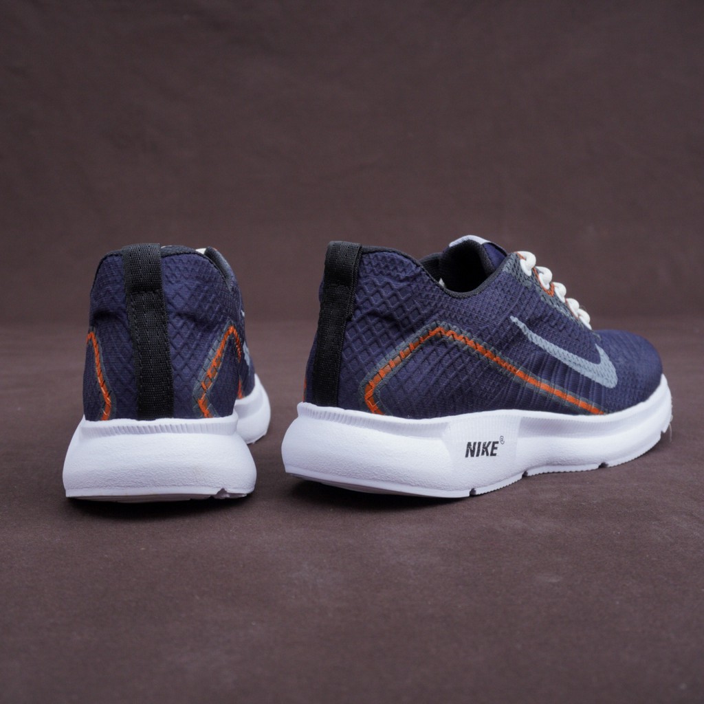 MS- Sepatu Sport Running Pria Nike Ultra Boost Navy Shoes Olahraga Outdoor Sneakers Bertali Laki