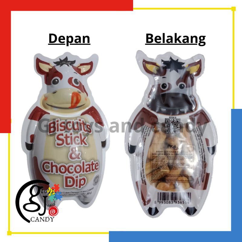 

BISKUIT STIK PASTA COKLAT UNIK LUCU BENTUK SAPI