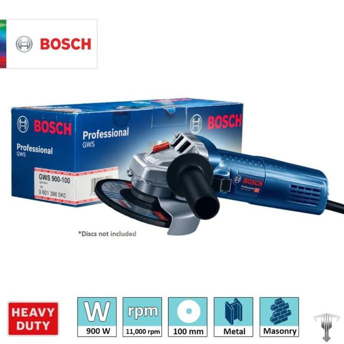 Bosch GWS 900-100S Gerinda Tangan Listrik dengan Kecepatan Variabel