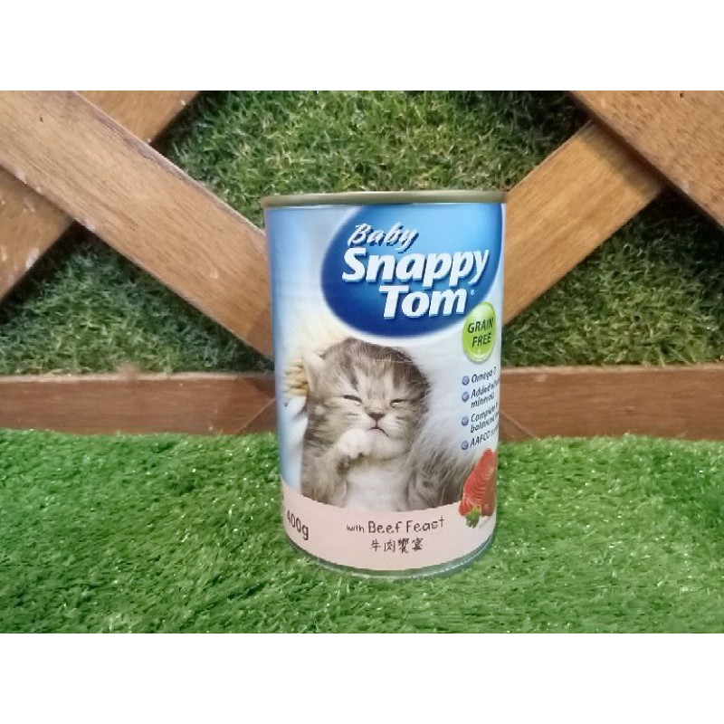 Snappy Tom Baby Kaleng 400gr / makanan cat wetfood