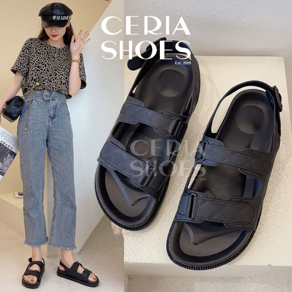 [NEW] Sendal Birkin Korea Wanita Balance 2062 Jelly Import Karet Tebal Kait