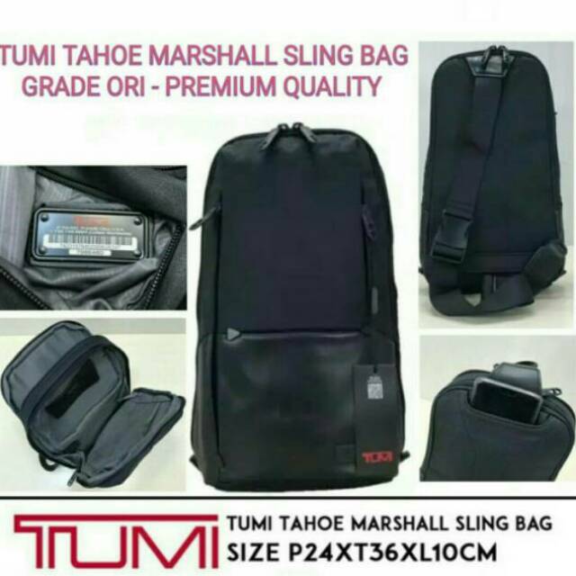 PROMO MURAH Sling Bag Tumi Tahoe Marshall Sling Bag / Tas Slempang Tumi Premium Quality - Hitam