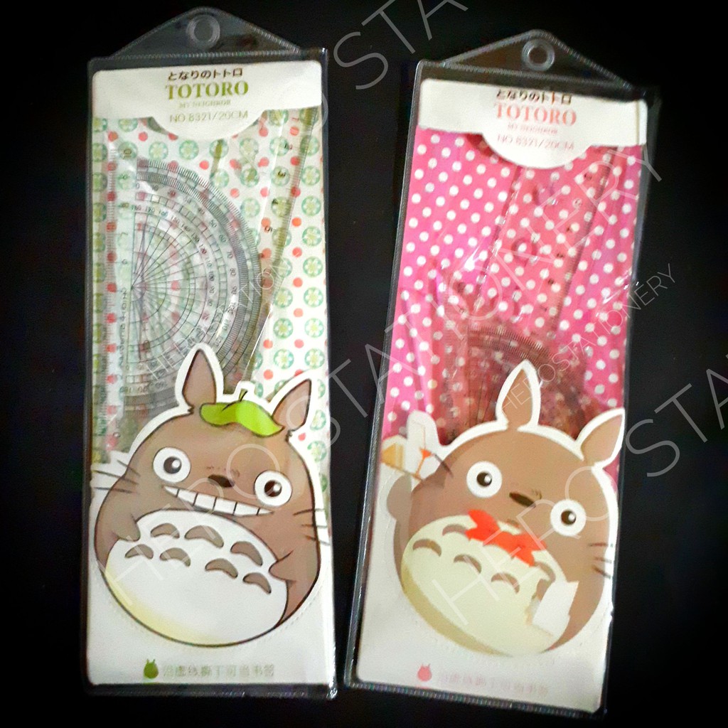 

Totoro paket alat tulis penggaris ukur matematika trigonometri