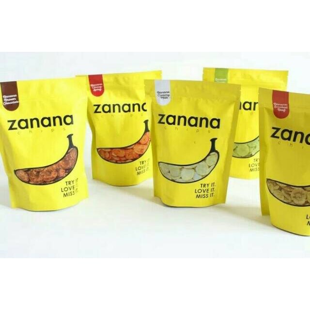 

Zanana Chips Keripik Pisang Cemilan Kemasan Jumbo 80gr