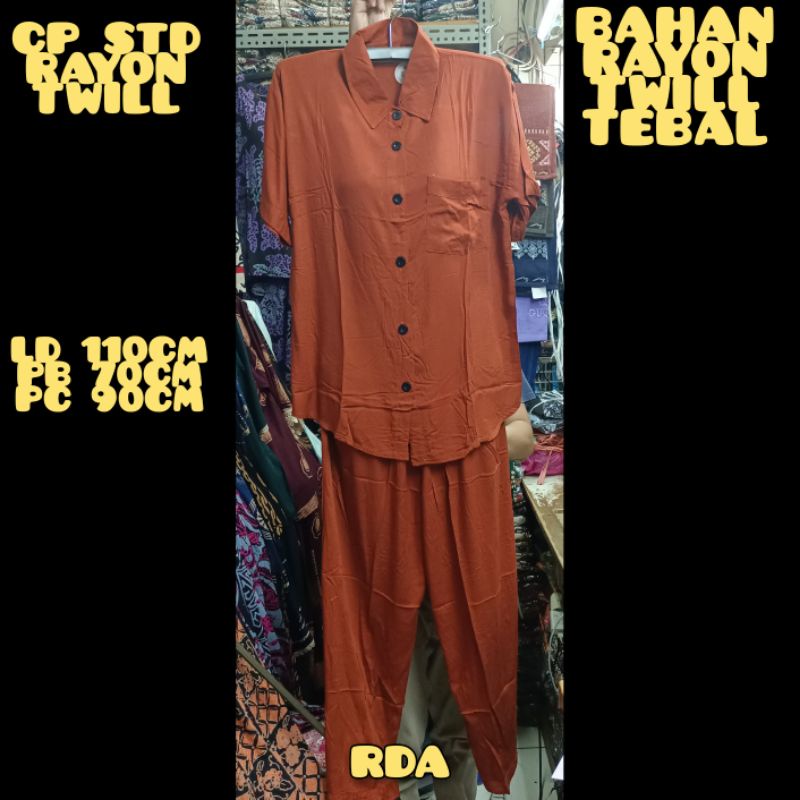 SETELAN RAYON TWILL | SET CP TWILL | RAYON TWILL TEBAL | SET CP ALL SIZE