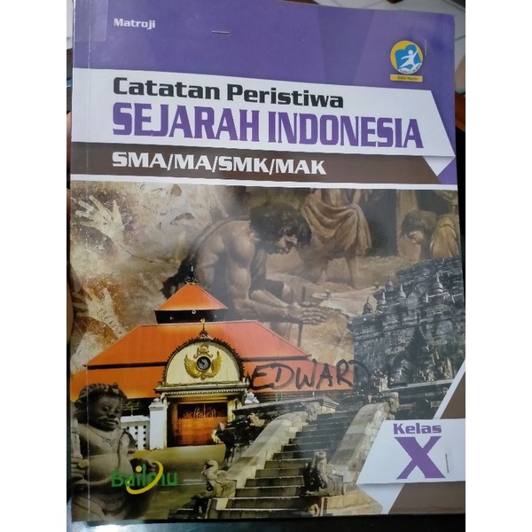 Buku Sejarah Indonesia SMA 1 Kelas X - Penerbit Bumi Aksara / Bailmu