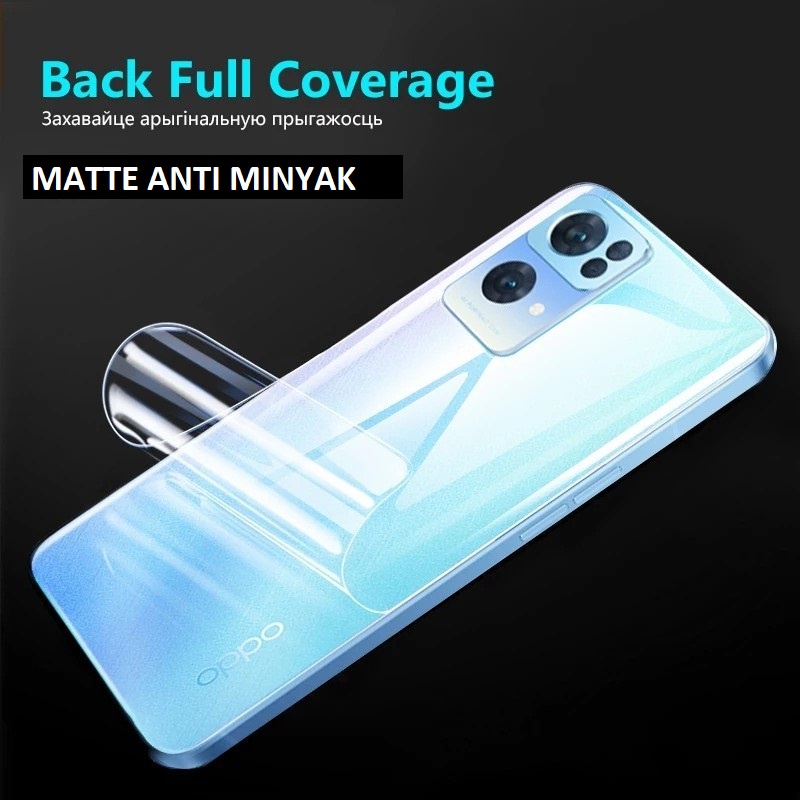 OPPO RENO 8T 4G 8T 5G 8Z 5G 8 PRO 5G 8 4G 8 5G 7 5G 7 4G 7Z 5G ANTI GORES HYDROGEL BELAKANG MATTE ANTI MINYAK BACK JELL SKIN GARSKIN ANTI JAMUR PELINDUNG BELAKANG RENO 7 Z 5G