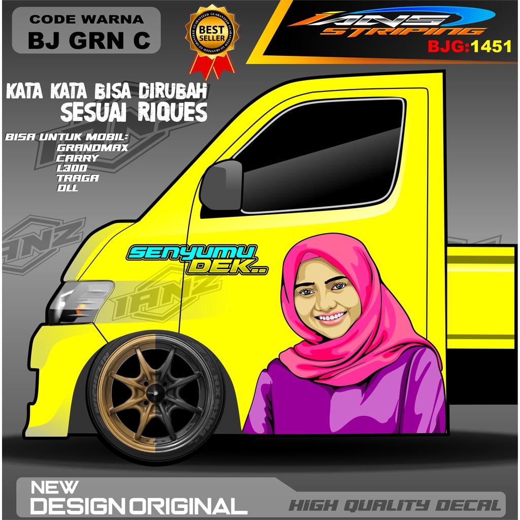 STIKER DECAL PINTU GRANMAX / DECAL PINTU CARRY / STIKER MOBIL PICK UP