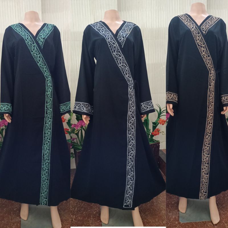 abaya kimono/gamis hitam