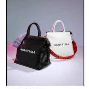 Tas Selempang Wanita Bimba Y Lola Black Purple Strap Leather