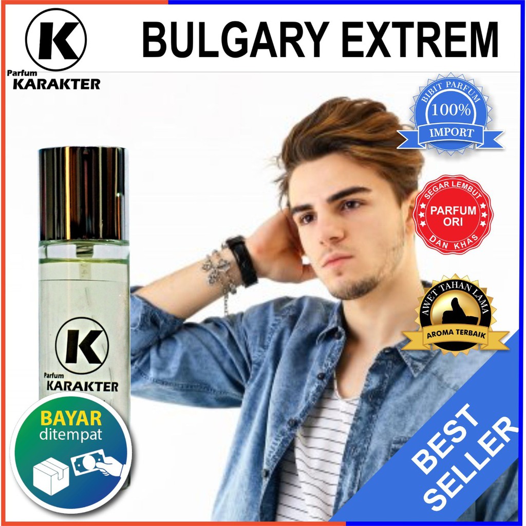 Bisa Cod | Parfum Cowok Bulgary Extreme  Bibit Parfum Import Wangi &amp; Tahan Lama  Kemasan 30ml