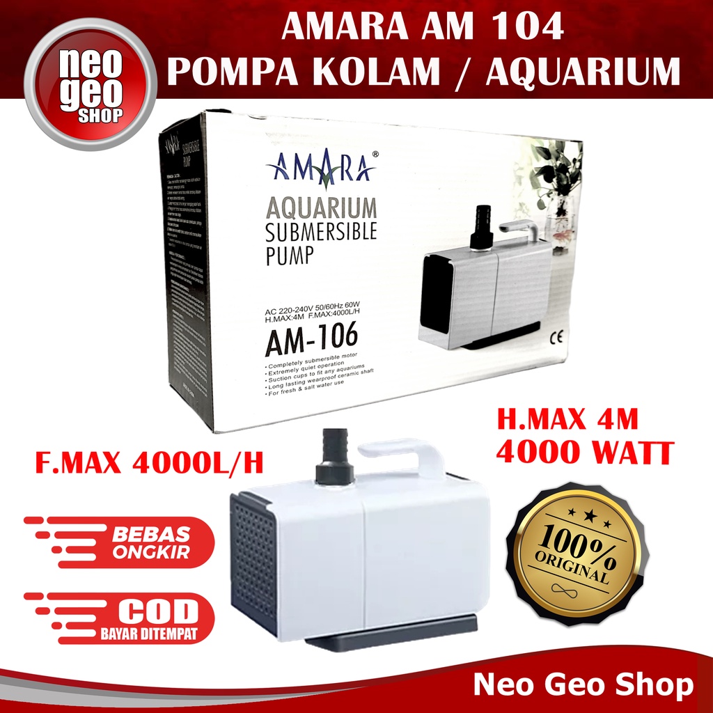 AMARA AM106 AM 106 Mesin Pompa Air Power Head Aquarium Kolam Ikan