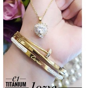 Titanium kalung gelang wanita S00