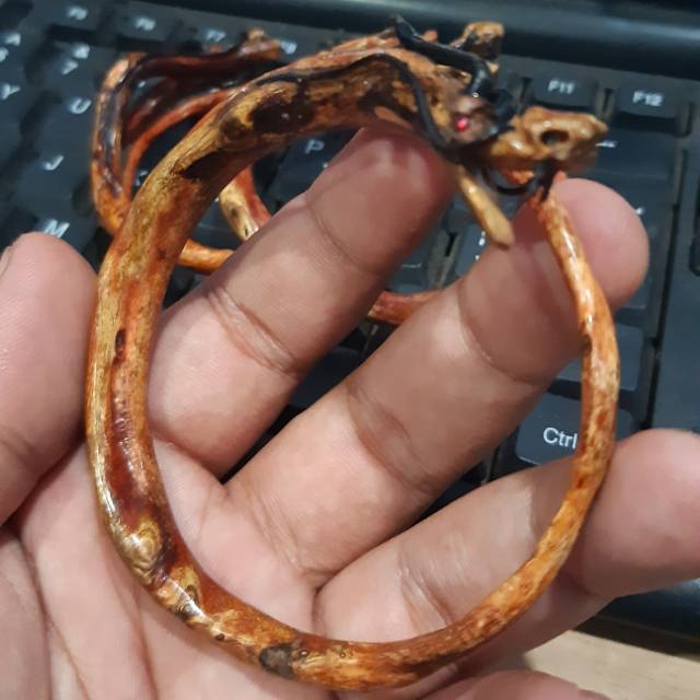  Gelang  AKAR  BAHAR  BRAHMA MERAH ORIGINAL UKIR  NAGA Shopee 