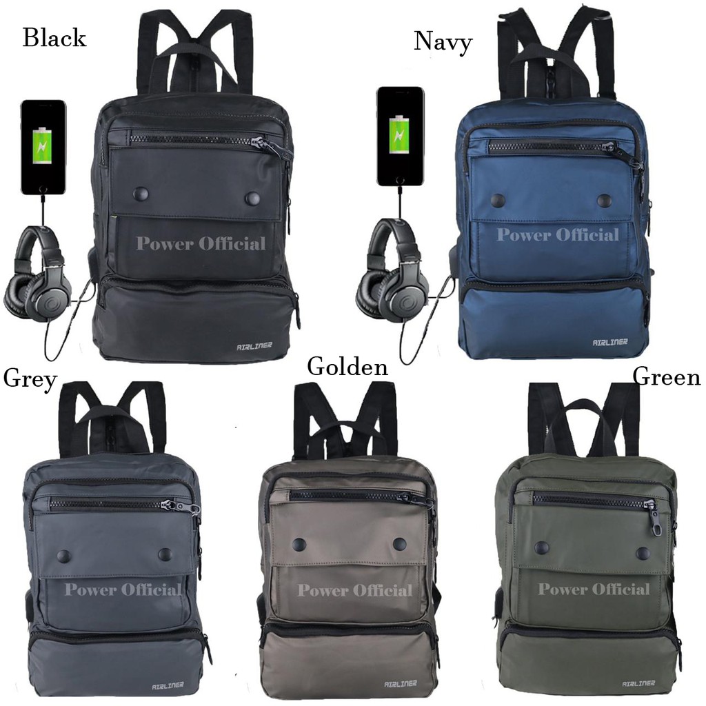 Tas Multifungsi Ransel 3 in 1 Import Tas Selempang Pria Tas ABG Dual USB Portable Sling bag Trendy