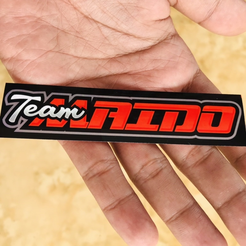 Stiker Team Maido Racing Motor Herex Vynil Anti Air Bijian