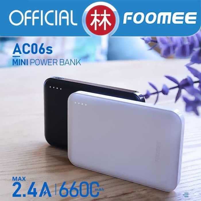 Foomee AC06s 6600mAh Mini Size Fast Charging Powerbank