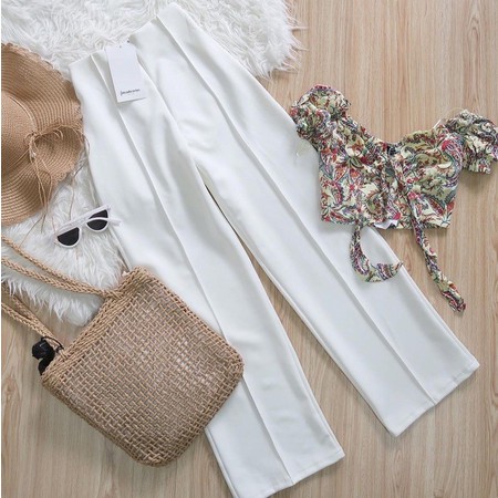 Ratwa pants - pakaian wanita - bawahan wanita - celana kulot panjang - celana bahan - kulot scuba