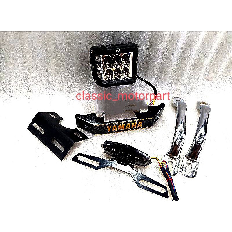 paket bandung style rx king rx s rx k lampu strobo lampu led 6 mata set kumisan yamaha gold