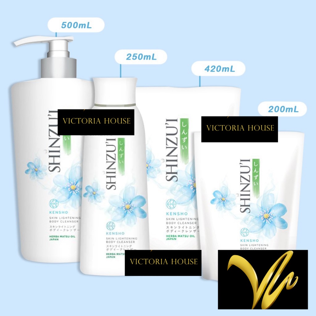 SHINZUI Lightening Body Cleanser-Sabun Cair Shinzu'i-Body Wash 500ml 420ml 250ml 200ml (Victoria)