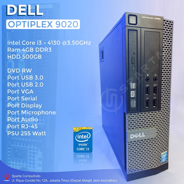 Dell Optiplex 9020 Core i3 Gen 4 Ram 4 GB HDD 500GB Murah Bergaransi