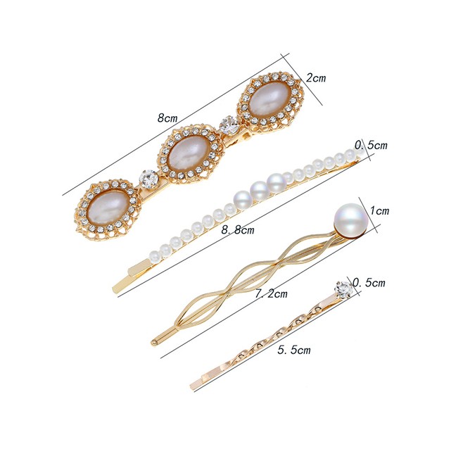 LRC Jepit Rambut Fashion Pearl-studded Hair Clip F57406