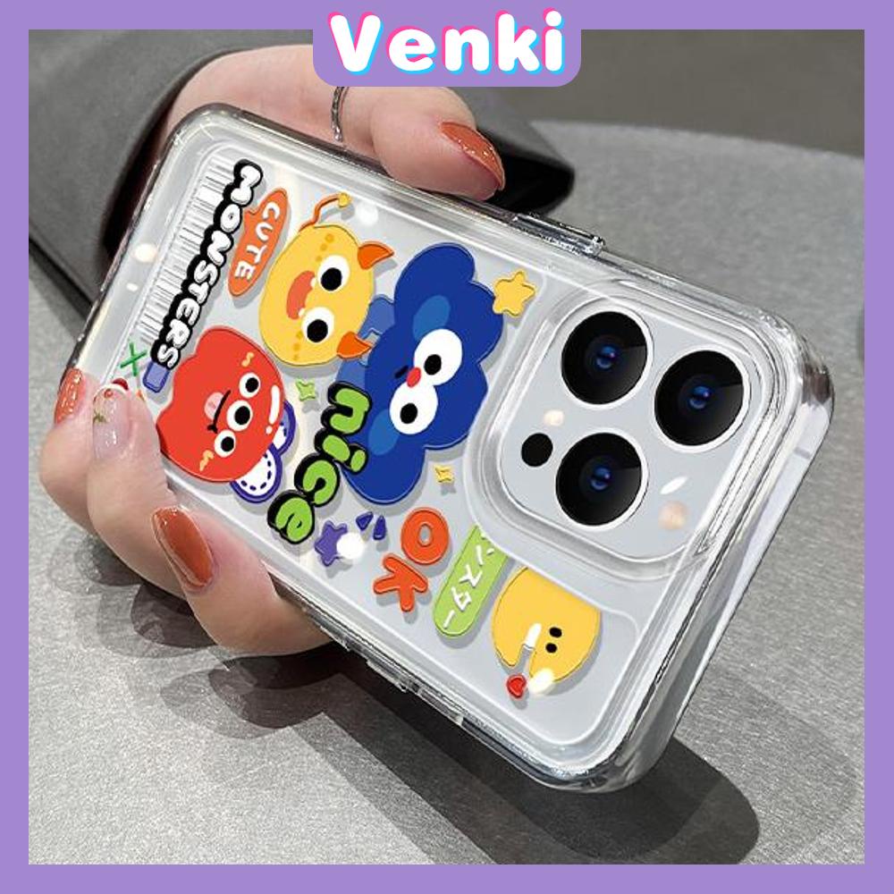 iPhone Case HD Acrylic Hard Case High Clear Metal Button Protection Camera Shockproof Cute Monster Compatible For iPhone 14 Pro Max 14 Plus 13 Pro Max 12 Pro Max 11 XR 7Plus