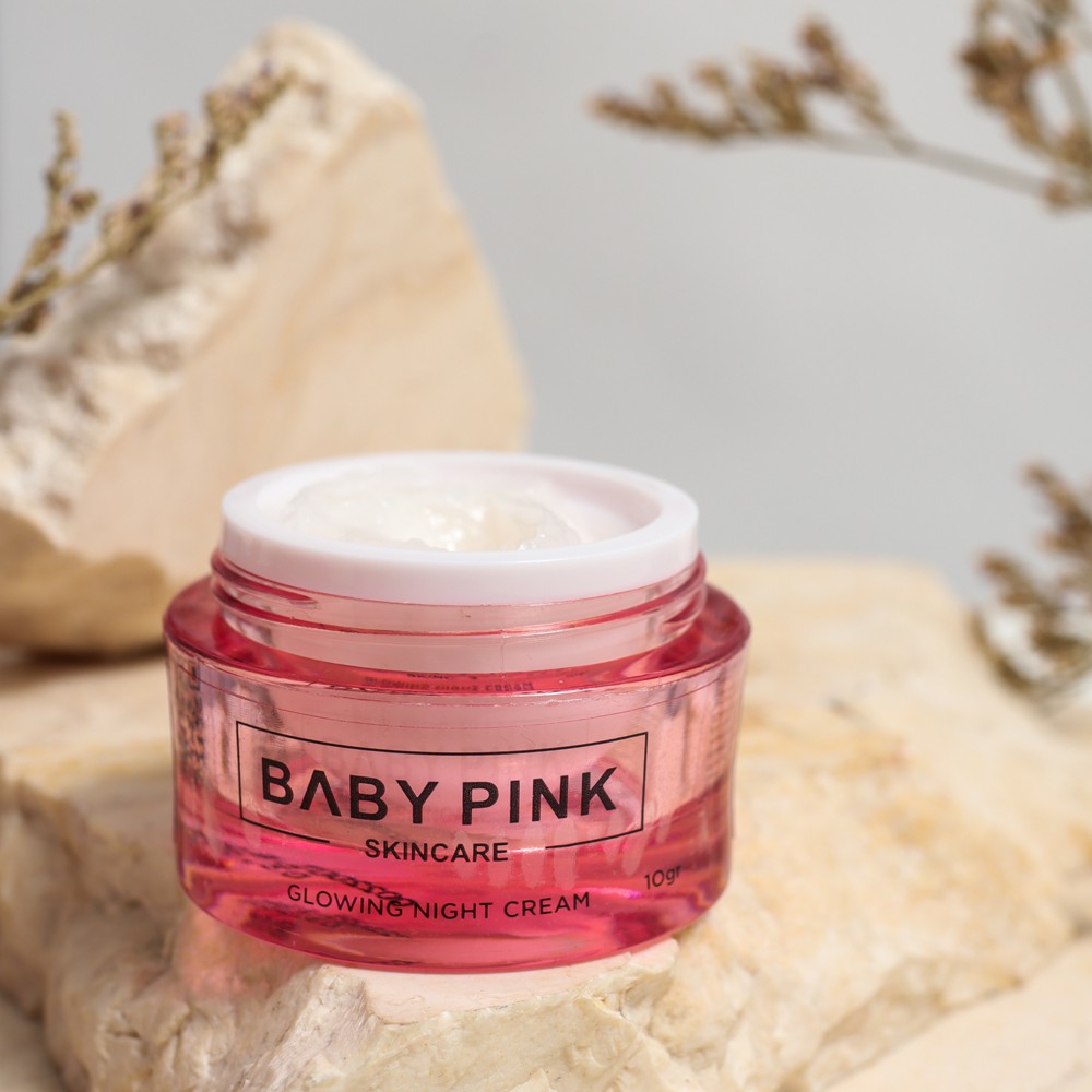 Baby Pink Skincare Glowing Night Cream Melembabkan Wajah &amp; Hilangkan Jerawat Aman Resmi BPOM Halal