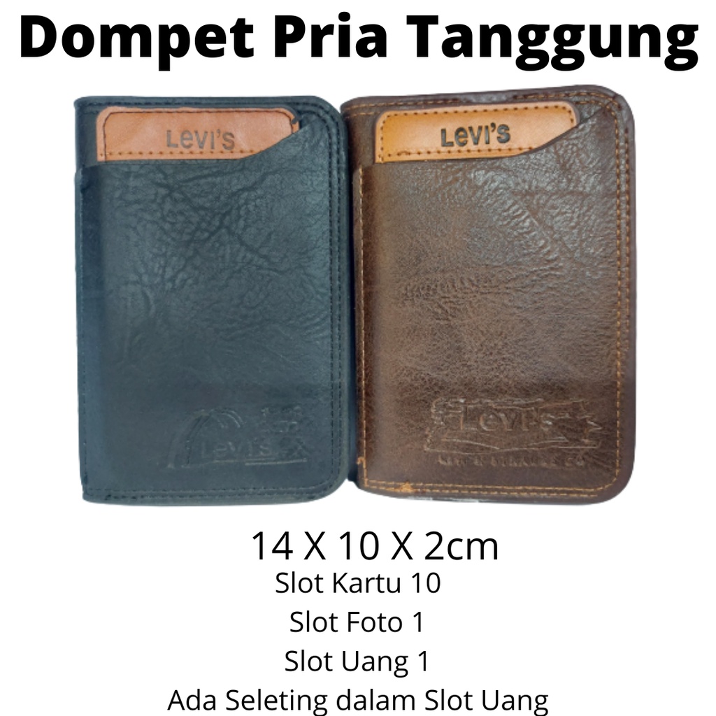 Dompet Pria Import Lipat Dua Model Keren Terbaru Kulit Sintetis Terbaik Harga Murah Tipe Kantong Depan