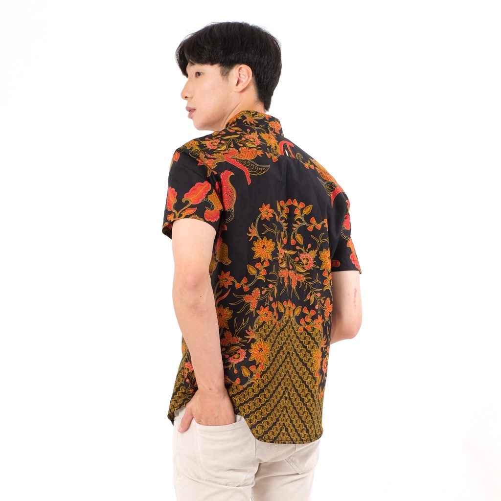 SANVANINA Kemeja Batik Pendek Pria Slim Fit Premium Amadea | E-7014