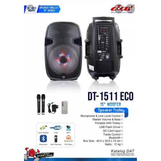 Speaker DAT 1511 ukuran 15inci