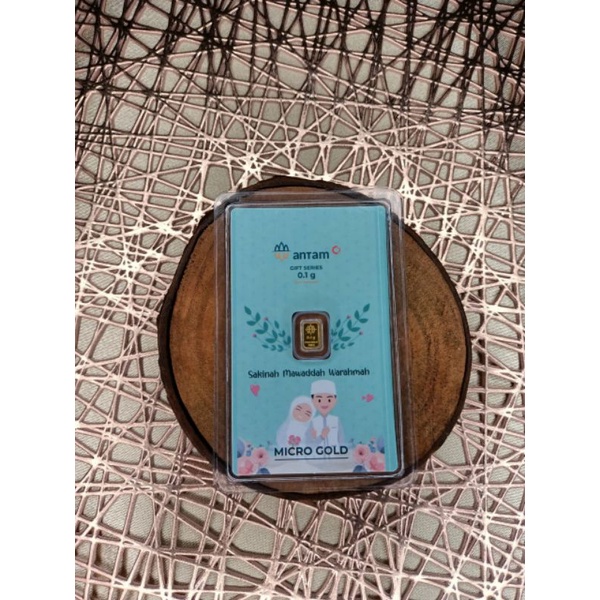 Logam Mulia Emas Batangan 24K Antam Micro Wedding Muslim Sakinah