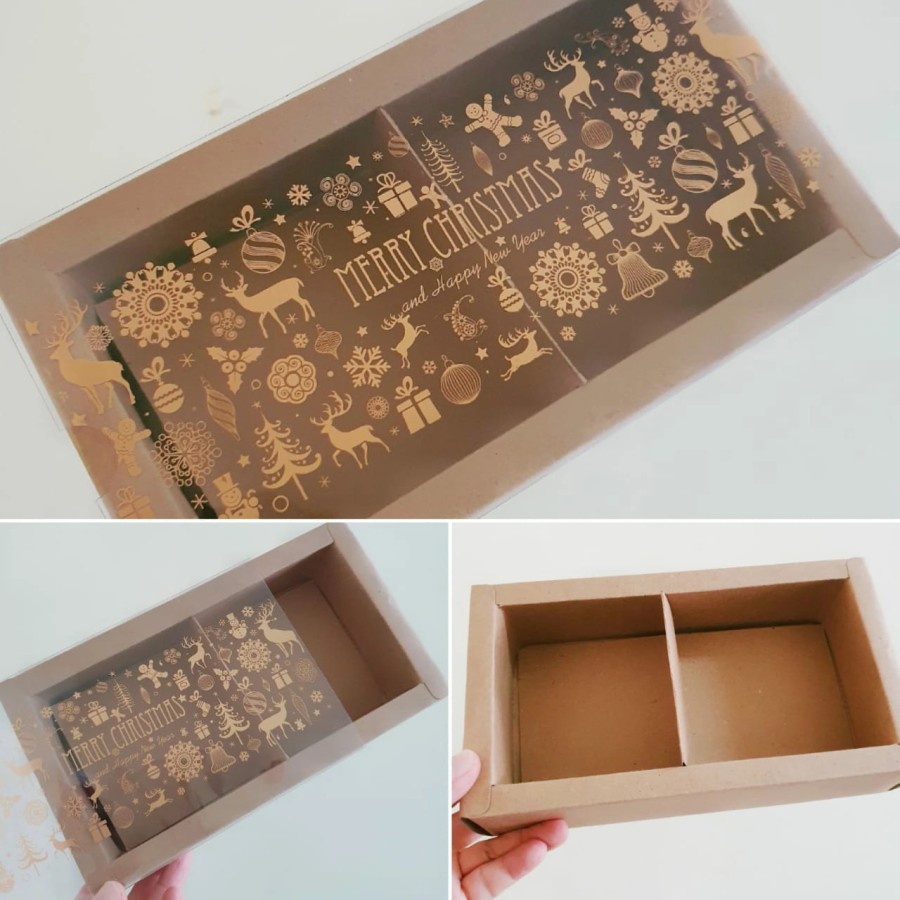 

(5 Pcs) Dus Mika Natal Kotak Kemasan Dus Lapis Legit Mika Transaparan Merry Christmas Packaging Hampers