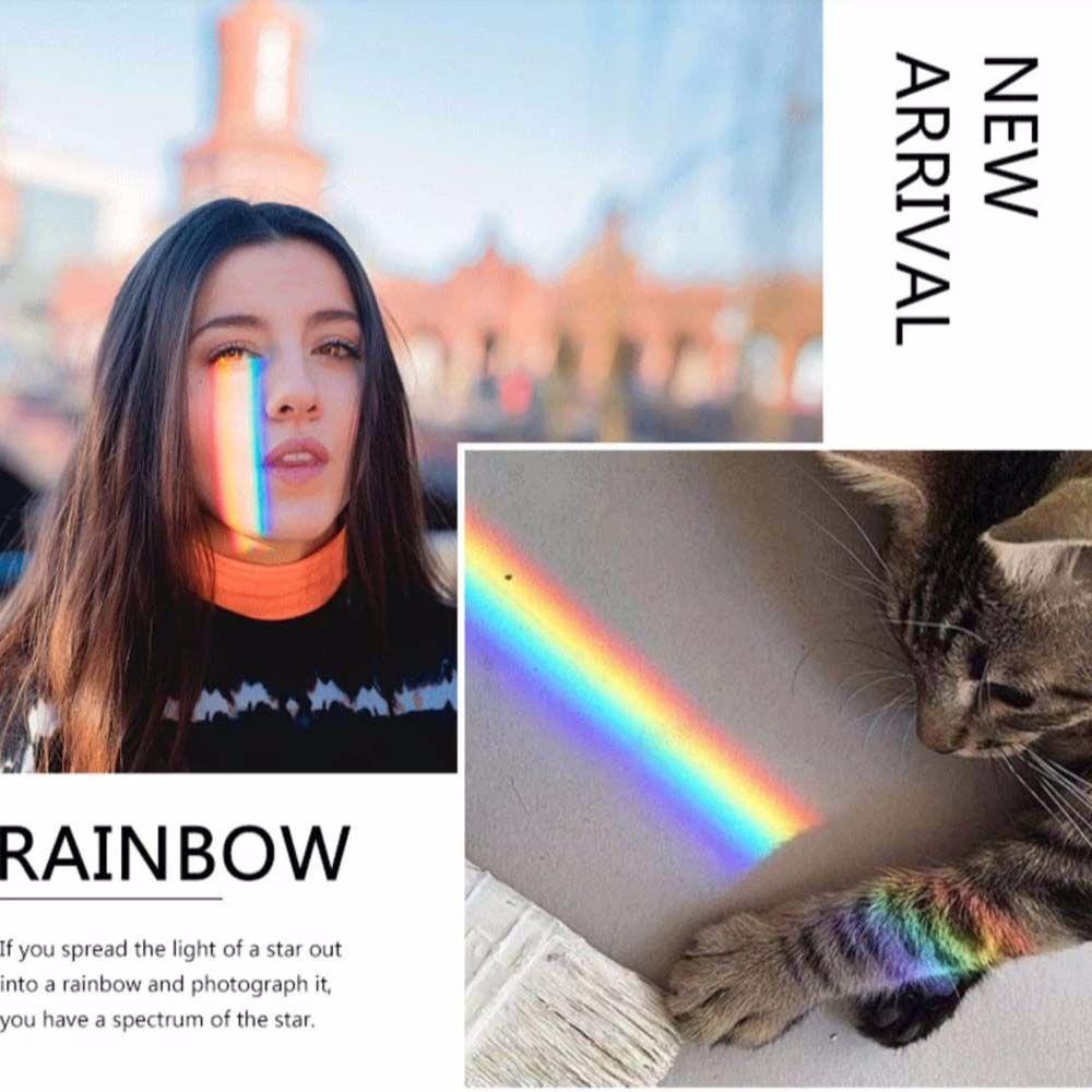 [Elegan] Rainbow Prisma Spektrum Cahaya Mengajar Anak-Anak Percobaan Cahaya Photographi Kaca Optik Instrumen Optik Prisma Warna Segitiga