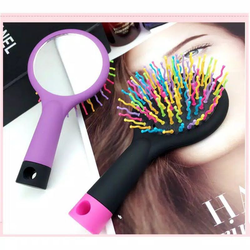 SISIR RAINBOW VOLUME BRUSH &amp; CERMIN