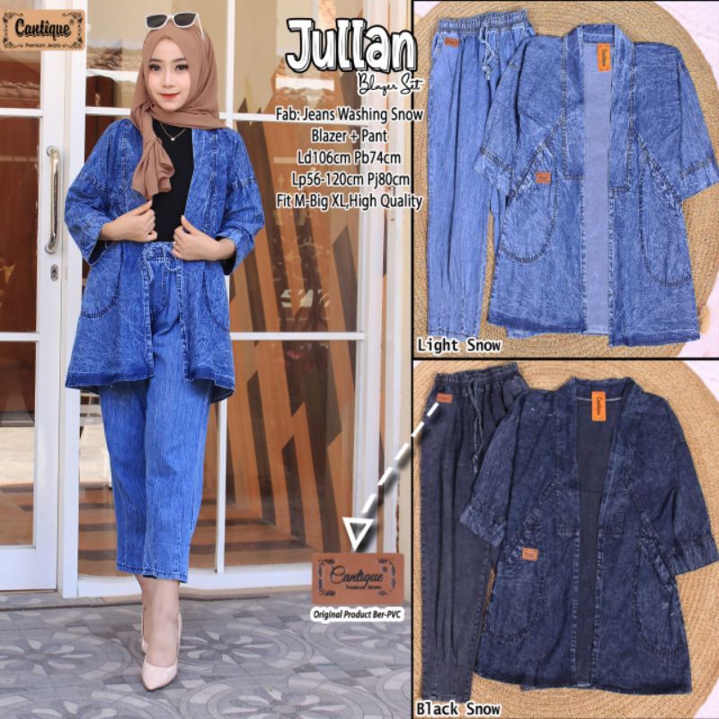 jullan blazer set jeans by cantique