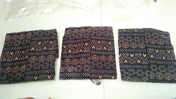 Batik Tunik Shibori Jumputan Terbaru Size S-3l / Hrb026 Yelbor Navbor / Biru Putih