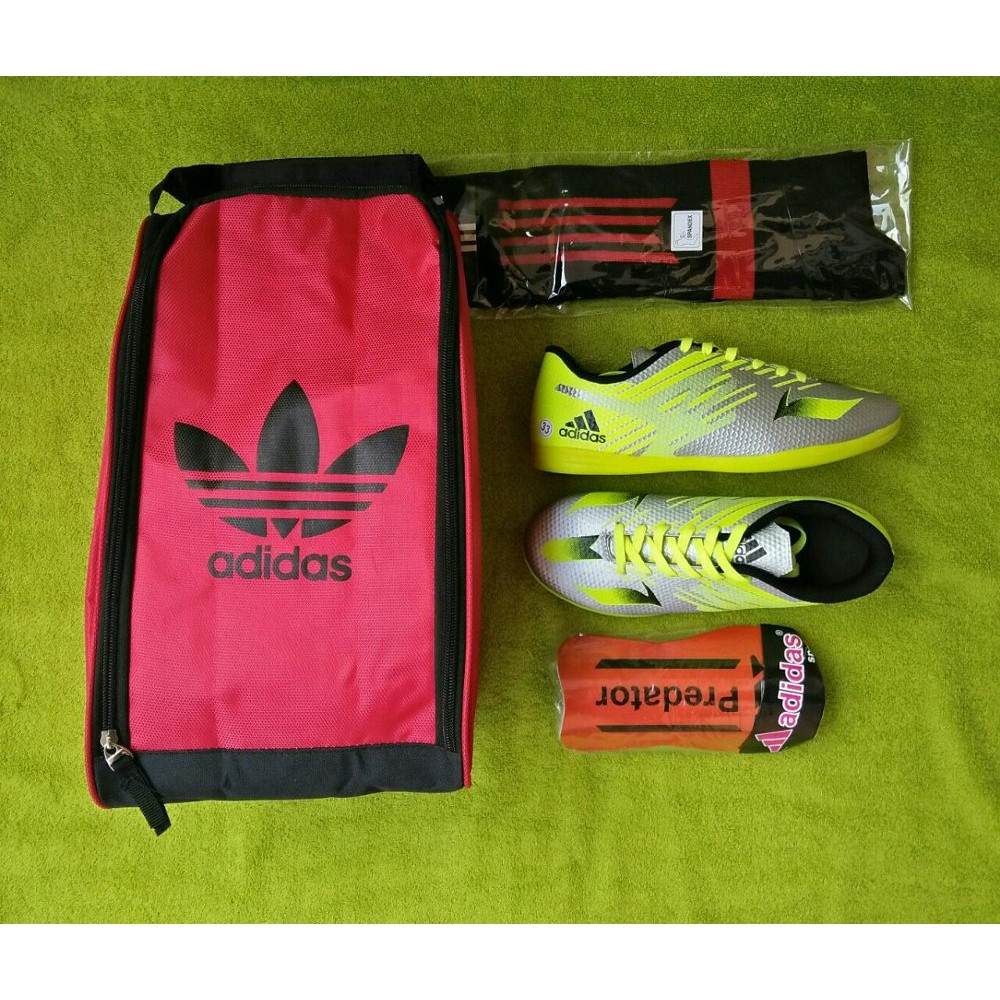 PROMO  Paket Komplit Sepatu Futsal Anak Adidas Kualitas Grad Ori